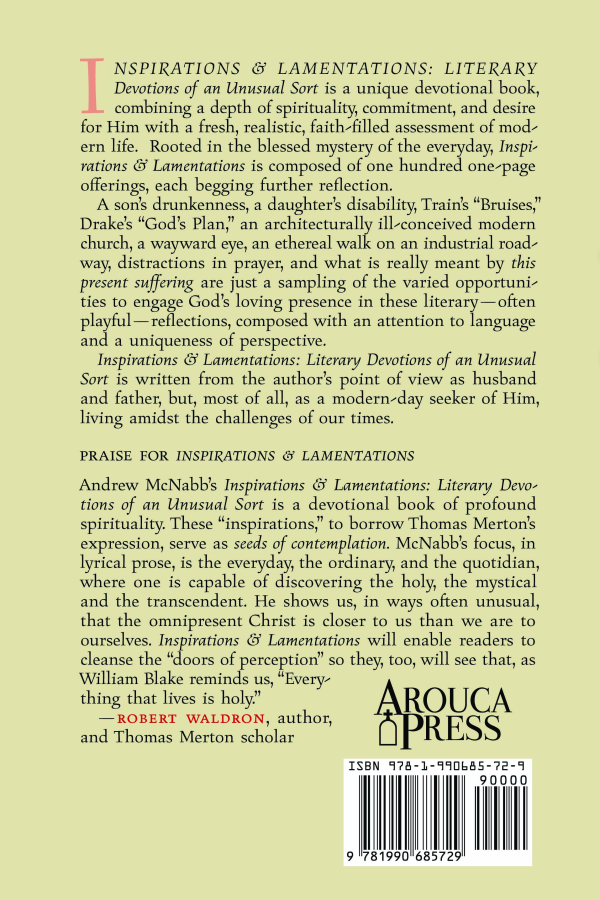 Inspirations & Lamentations: Literary Devotions of an Unusual Sort